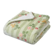 Nishikawa Blanket, Single, Washable, Wedgwood, Wild Strawberry, 2-Ply, Winter, R