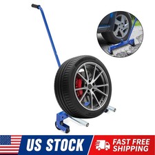Heavy-duty Adjustable Tire Dolly Cart Fits 12-24 In Wheels 500lbs Capacity Blue