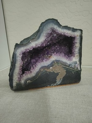 21 Lbs Large Amethyst Geode Cathedral 2 Piece 14'' Tall .purple Beautiful 