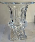 St Louis Crystal Vase 8” H Square Footed Base Made in France No Chips Or Cracks — photo 2