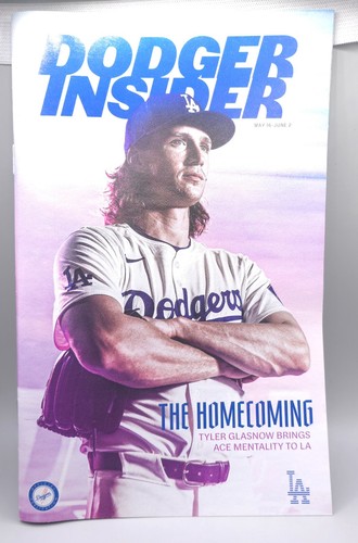 2024 Dodger Insider Magazine May 16th 2024 Tyler Glasnow Cover Original - Picture 1 of 2