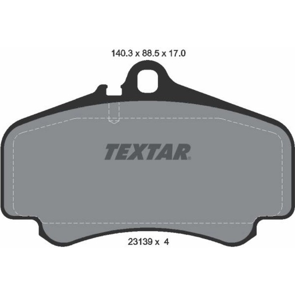 Textar 2313901 Bremsbelagsatz FüR Porsche 911 997 996-image