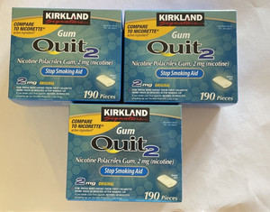 EXP 2/24  Kirkland Signature Quit 2mg Quit Smoking Original Gum 190 Pieces