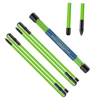 Golf Alignment Sticks 2 Pack,Golf Alignment Rods Upgraded 48'' Collapsible Green
