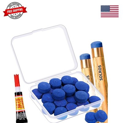 Billiard Pool Cue Tips - Pool Cue Stick Tips Replacement Repair Kit Billiard ...