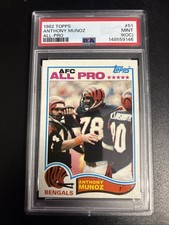 1982 TOPPS ALL-PRO #51 ANTHONY MUNOZ ROOKIE RC PSA 9OC