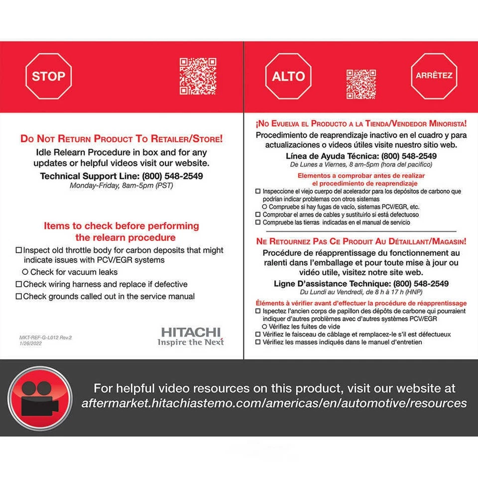 Cuerpo del acelerador de inyección de combustible Hitachi ETB0045 Foto 2 de 4