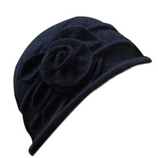 YING LAN Women Wool Beret Hat Vintage Cloche Fascinator Classic Winter Cap 19...