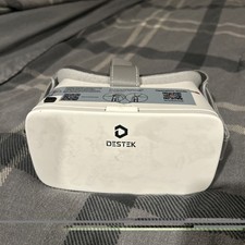 Auriculares de realidad virtual Destek blanco gris correa ajustable lente almohadilla de silicona