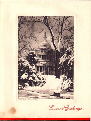 1951 Congressman James B Frazier Jr Christmas Card Kefauver US Capitol Vintage
