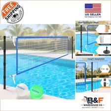 Complete Inground Volleyball Net Set with 2 Glow-in-the-Dark Balls & Easy Setup
