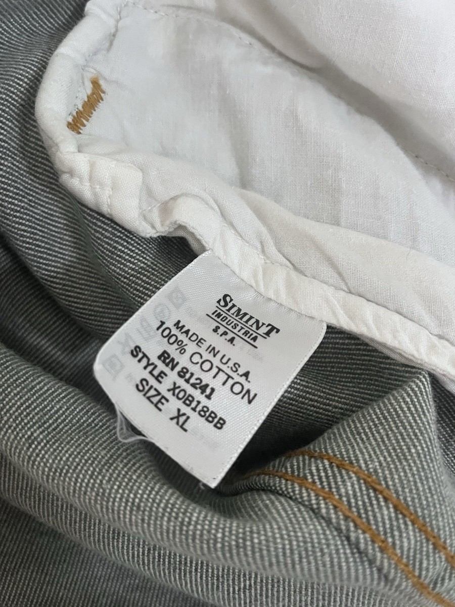 Armani Jeans Vintage Denim Jean White Gray Jacket Size XL 80s 90s