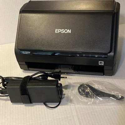 Epson WorkForce ES-500W Wireless Duplex Desktop Document Scanner W Cords 1320 Sc