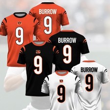 FASTSHIP- Joe Burrow 9 Cincinnati All Over Printed Football Name Number
