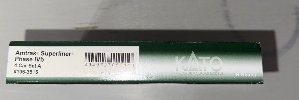 Kato N Scale 106-3515 Amtrak Superliner Phase IVb 4 Car Set A | eBay