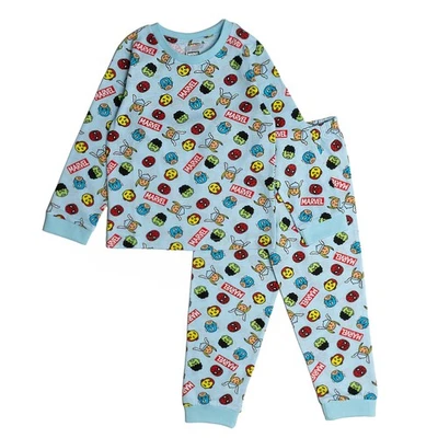 Marvel Schlafanzug Jungen Langarm Pyjama Nachtwäsche Baby Kinder Hulk Iron Man Spiderman