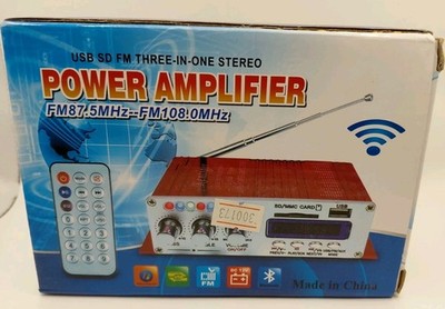 USB SD FM (3 in 1) stereo power amplifier FM87.5MHz- FM108.0MHz unused 