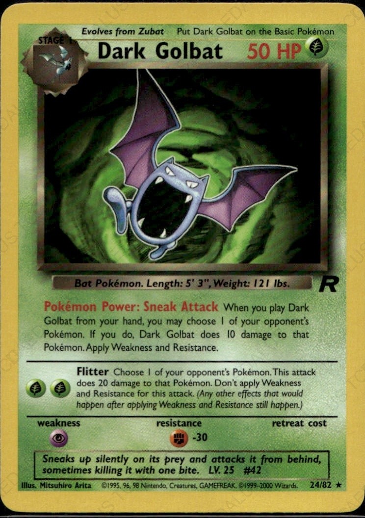 Dark Golbat (24) Rare Team Rocket 24/82 NM