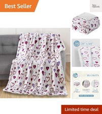 Valentine's Day Sherpa Fleece Throw Blanket for Couch - Soft and Warm Sherpa ...