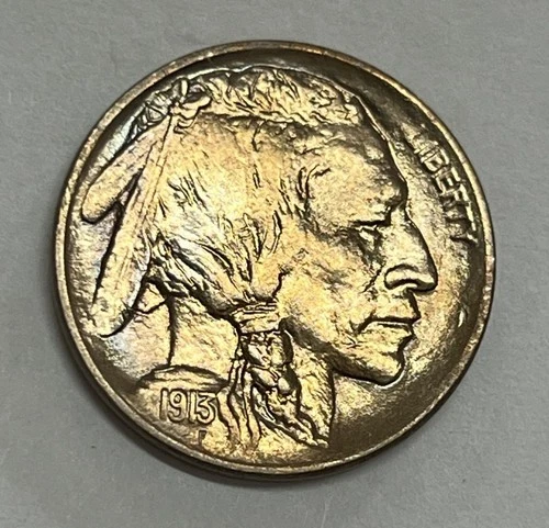 1913 Type 1 San Francisco Buffalo Nickel Uncirculated Details Better Date