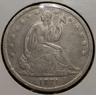 1871-S Seated Liberty Silver Half Dollar - With Motto - San Francisco Mint - Raw