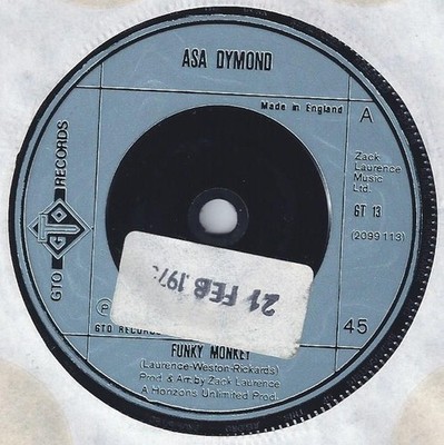 Asa Dymond - Funky Monkey (7'', Single)