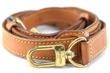 Auth Louis Vuitton Leather Shoulder Strap Beige LV made in france 53345
