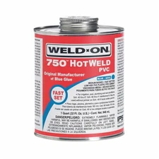 Ips Corporation Weld-On 750 Hotweld Low VOC Fast Setting Solvent Cement, 1 qt