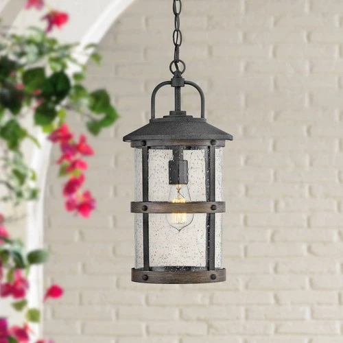 Hinkley Lakehouse 17 3/4" High Aged Zinc Outdoor Lantern Hanging Light - Picture 1 of 6