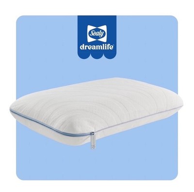 Sealy Dreamlife Memory Foam Pillow Standard Adult 25  x 17  New Sealed