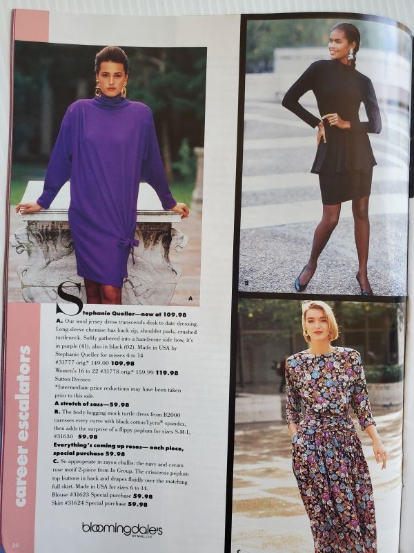 1988 Bloomingdale's Catalog VENDELA Vanessa Duve Yasmin Le Bon Jill Goodacre