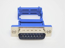 10-Pack DB15 Male IDC Crimp Connector, 2.54mm Pitch, D-sub 15 Pin, Ribbon