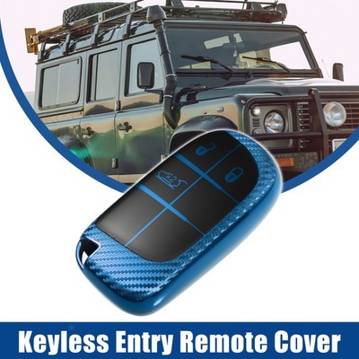 1 Stück Auto TPU 3 Knopf Schlüsselanhänger Abdeckung für Challenger 200 Blau