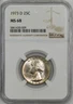 1973-D Washington Quarter 25c MS68 Pop 2, None Finer NGC 943104-44