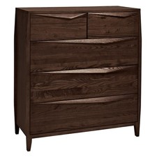 John Lewis "Asuka" 5-drawer Dark Wood Chest of Drawers Mid-Century Style Ash