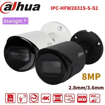 Dahua IPC-HFW2831S-S-S2 8MP Lite IR Festfokus PoE Starlight IP Bullet Kamera