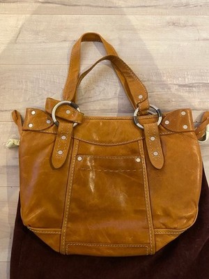 Ruehl No 925 Handbag Tote Bag Purse Leather in Brown USED Good