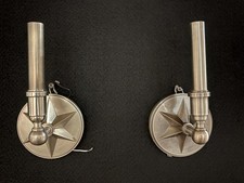 Pair of Silver Hudson Valley Lighting Bethesda 1-Light Wall Sconce 4081-PN-WS