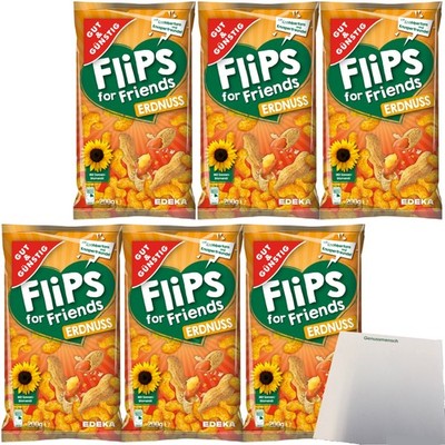 Gut&Günstig Erdnuss-Flips Mais-Erdnuss-Snack 6er Pack 6x200g Tüte usy Block
