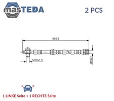 1 987 481 693 BREMSSCHLAUCH BREMSLEITUNG VORNE BOSCH 2PCS FÜR AUDI A3,TT,Q2,8VF