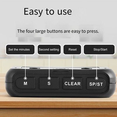 Easy to Read LCD Kitchen Timer with Strong Simple Use for Home & Office