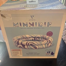 New MINNIDIP  GRADIENT SPLASH INFLATABLE POOL  4 ft W x 1 ft H Box Is Damaged