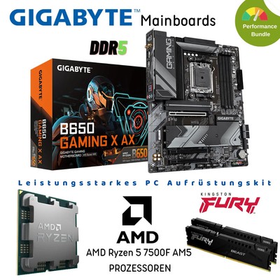 AMD Ryzen 5 7500F Aufrüstkit Bundle mit TPM 2.0 Gigabyte AM5 Mainboard CPU Ram