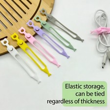 30 PCS Silicone Cable Ties Cord Organizer for Cable Management Reusable Cable