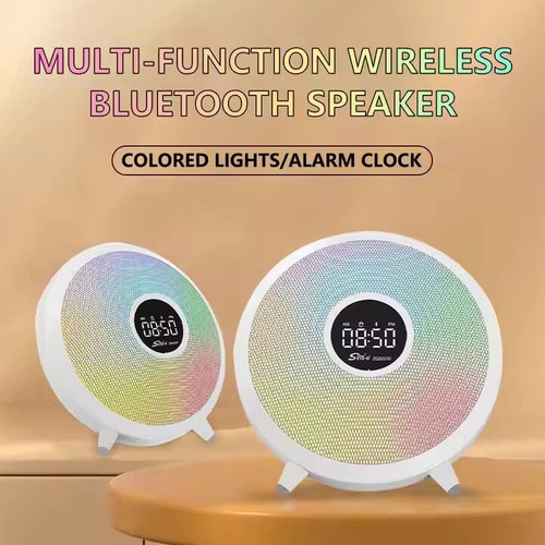 Night Light Digital Clock Super Bass Wireless Bluetooth Speaker Colourfull RGB l - Picture 10 of 12