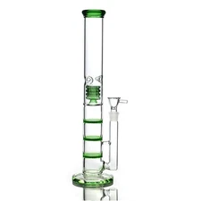 16.5" Glass Bong Hookahs Honeycomb Percolator Water Pipe Bowl for Smoking