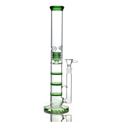 16.5'' Glass Bong Hookahs Honeycomb Percolator Water Pipe Bowl for Smoking