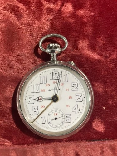 Vintage Brevet 47816 Swiss Made Alarm Pocket Watch Excellent Clean Collectible