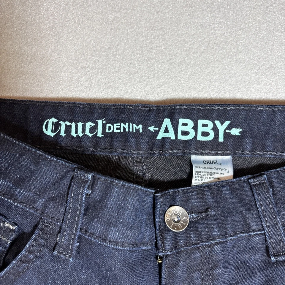 Jeans Cruel Girl 30/9R (32x33) Azul Bootcut Calce Relajado Western Rodeo Denim Usados en Excelente Condición Foto 3 de 4