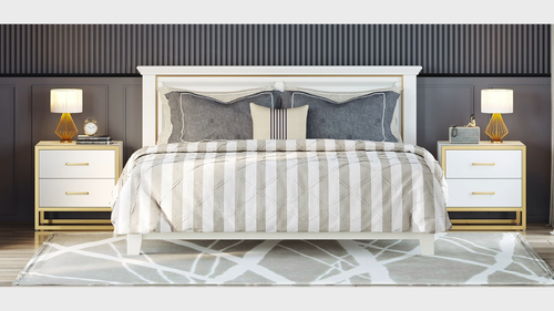 Set of 2 Nightstand Bedroom Bedside Table End Side Table with 2 Drawers Storage - Video 1 of 1
